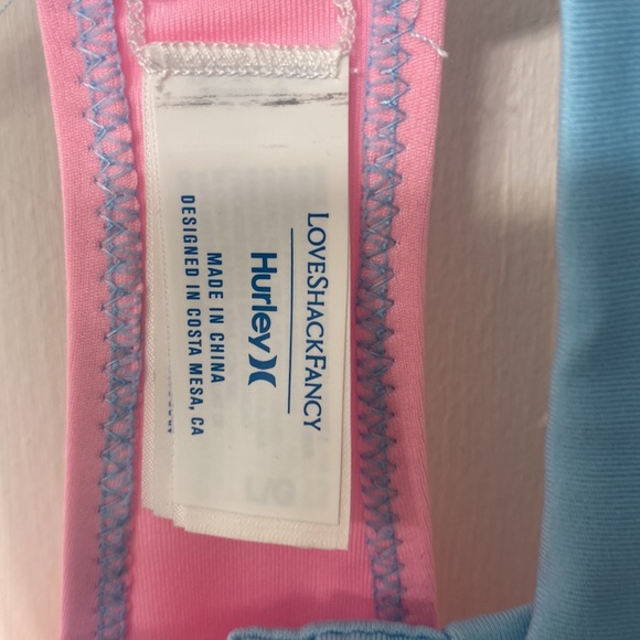 LoveShackFancy x Hurley Max Colorblock One Piece in Pink - Picture 5 of 9